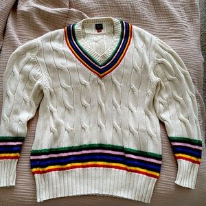 Rowing Blazers Croquet/Cricket V-Neck Knitted Sweater, Size M